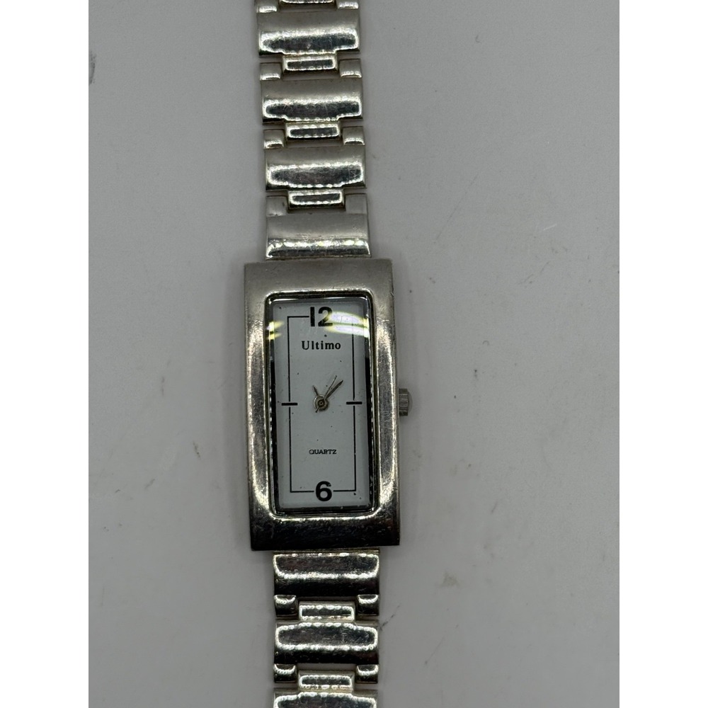 Vintage Ultimo Sterling Silver Quartz Watch Untested Battery 925